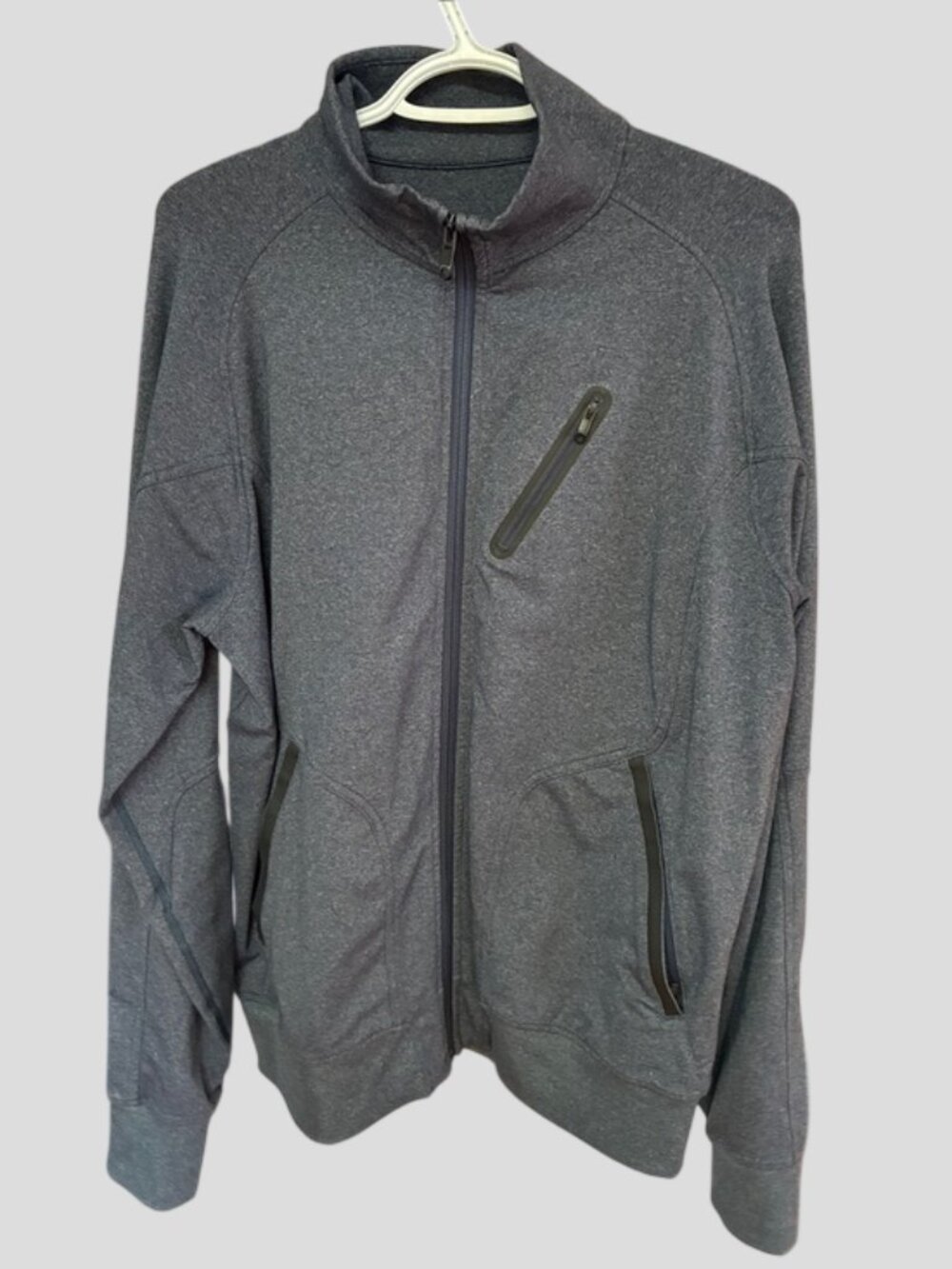 Lululemon Men's Trainer Athletic Jacket Heathered Black Iris Blue Size Large